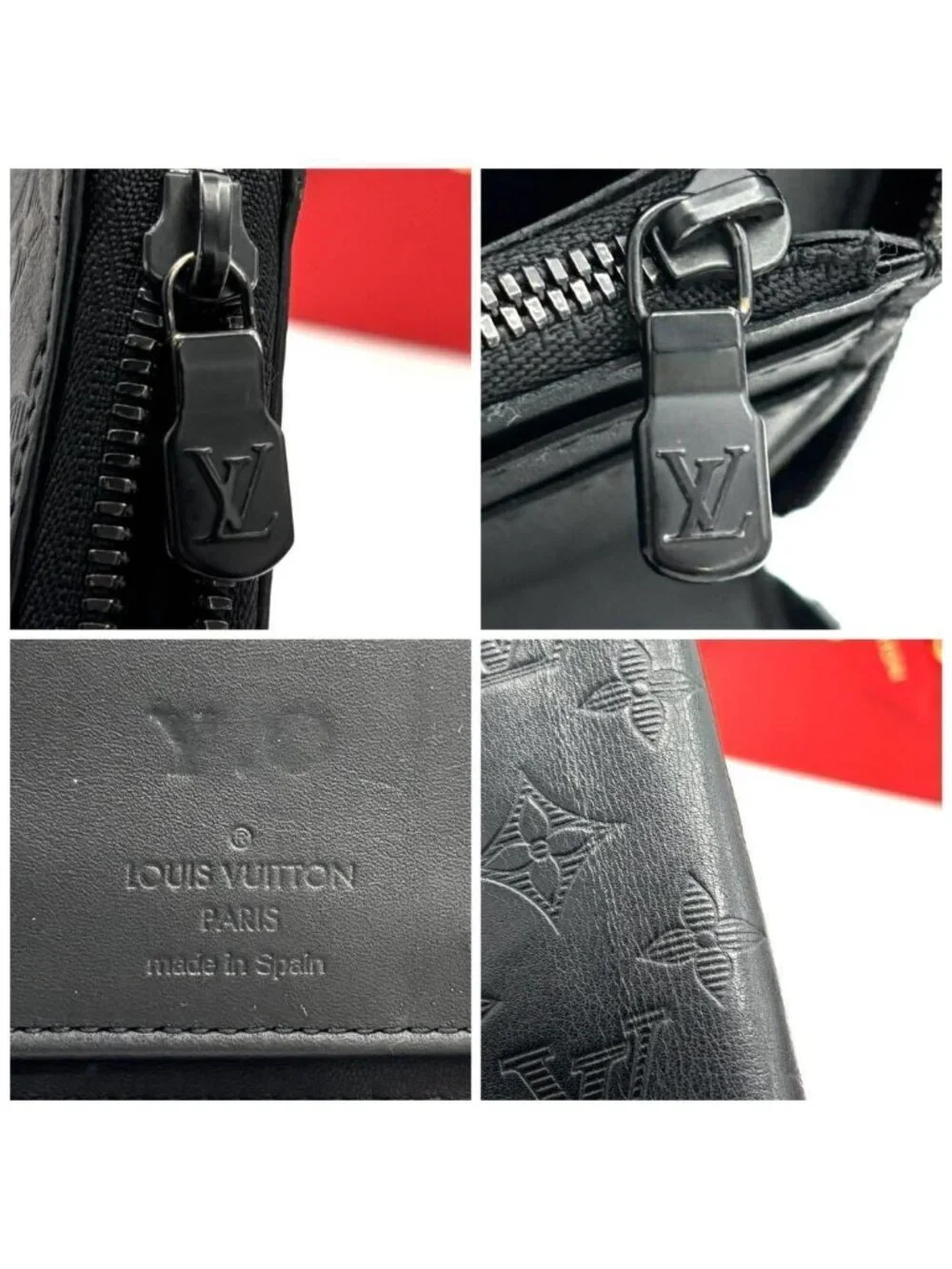 Louis Vuitton Wallet Zippy Monogram Shadow Black